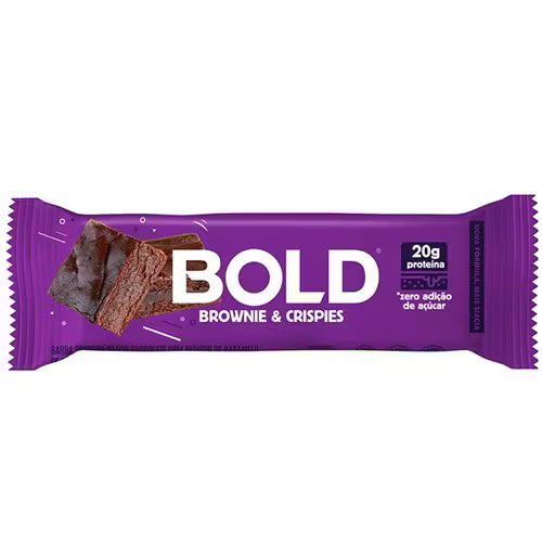 Barra de Proteína Bold Sabor Brownie e Crispies (Zero Açúcar, 20g de Proteína) 60g