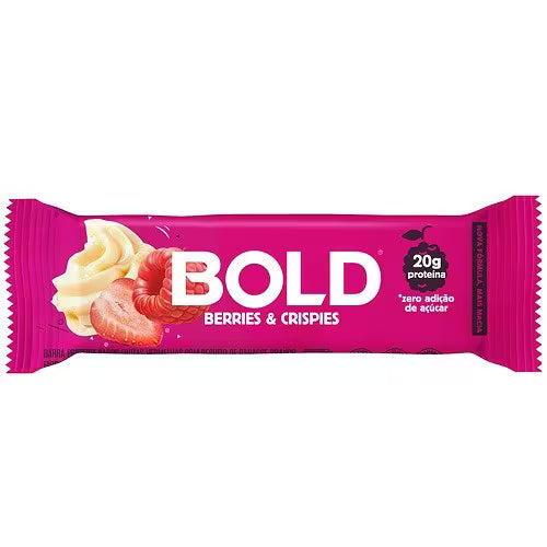 Barra de Proteína Bold Sabor Berries & Crispies (Zero Açúcar, 20g de Proteína) 60g