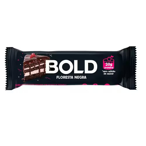 Barra de Proteína Bold Sabor Floresta Negra (Zero Açúcar, Zero Glúten, 20g de Proteína) 60g
