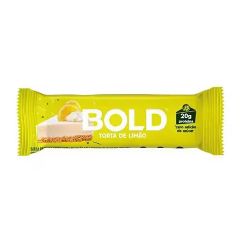 Barra de Proteína Bold Sabor Torta de Limão (Zero Açúcar, Zero Glúten, 20g de Proteína) 60g