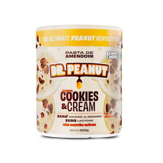 Pasta de Amendoim Cookies e Cream com Whey Dr Peanut 600g